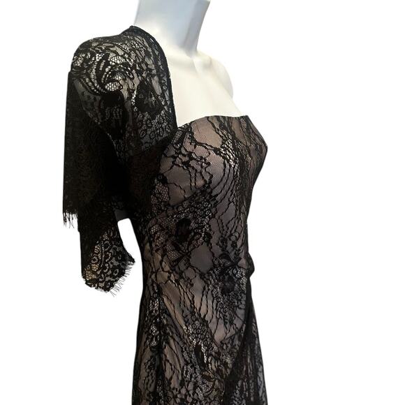 VTG Nicole Miller Y2K Lace Dress Hoco Prom Wedding Witchy Fairygrunge Whimsygoth - Picture 10 of 14